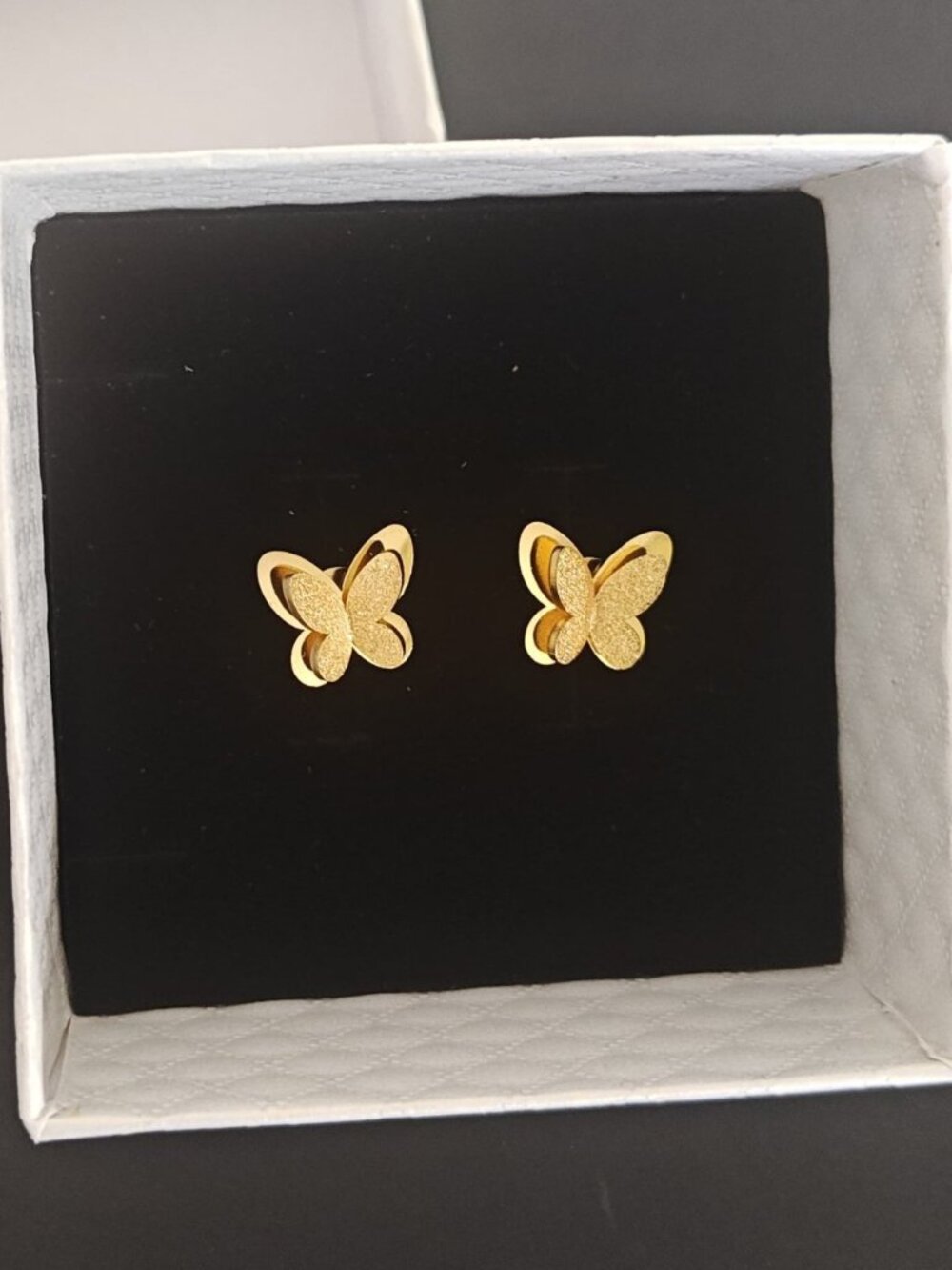 🦋 18K Gold Plated Butterfly Stud Earrings